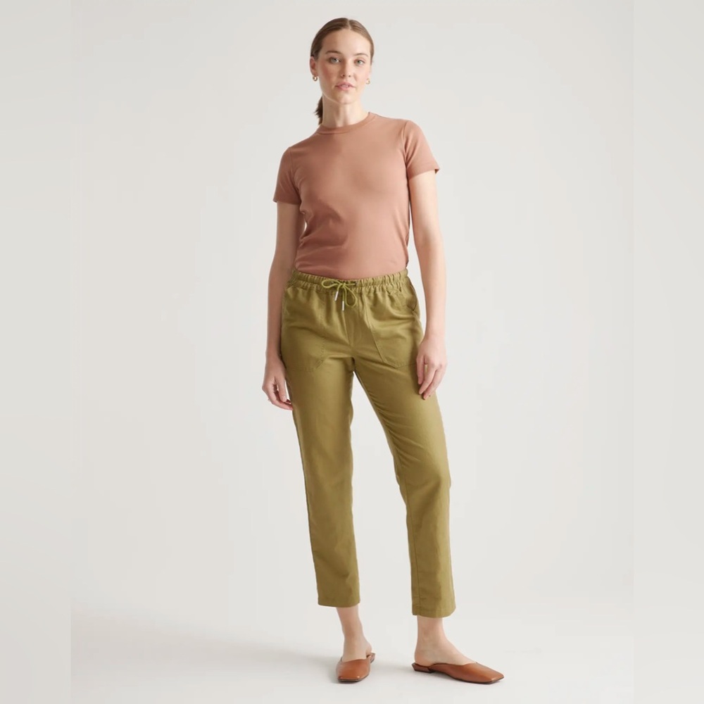 Quince Cotton Linen Twill Straight Leg Pants
